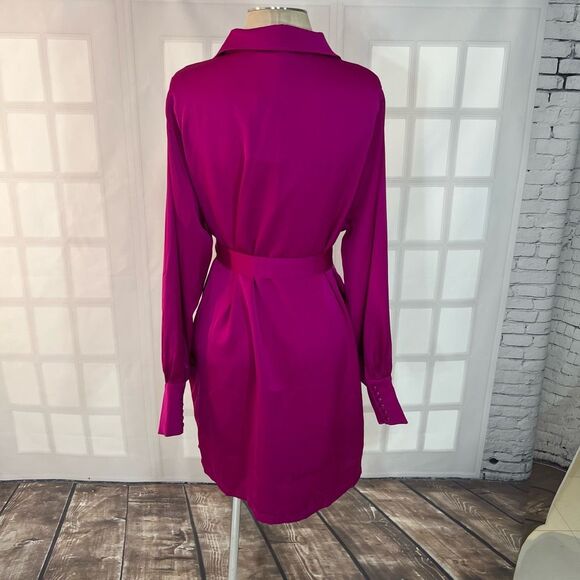 Fashion Nova Fuchsia Long Sleeve Dress - Picture 9 of 13